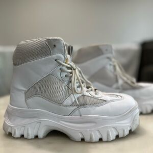 Women's White High-Top Sneakers